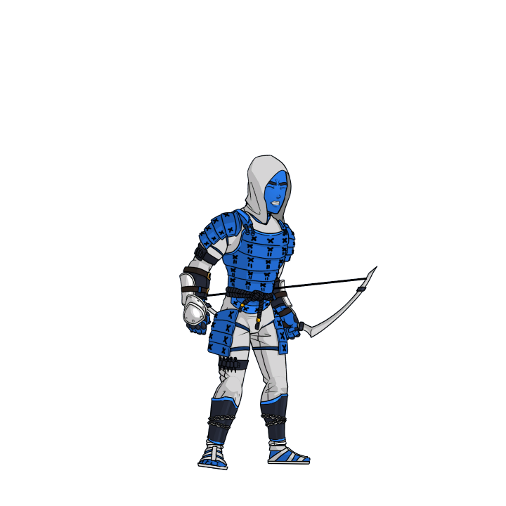 Blue hero character animation 