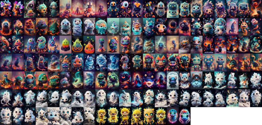 500 monster pictures images cards - Set 2 