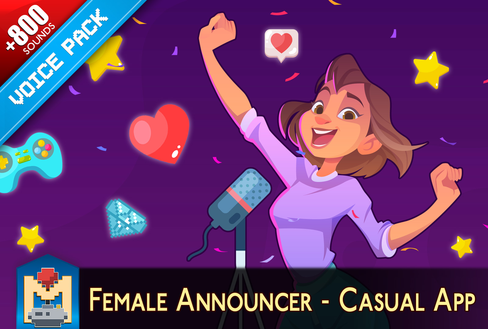 Casual App Female Voice Announcer 