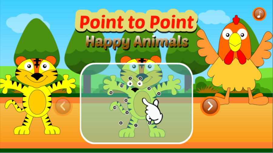 Point to Point - Happy Animals Educational Kids Game 