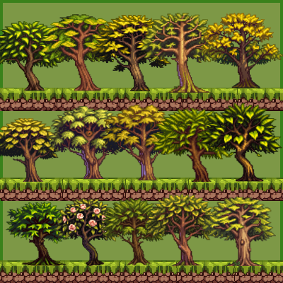 Trees Pixel Art Pack 