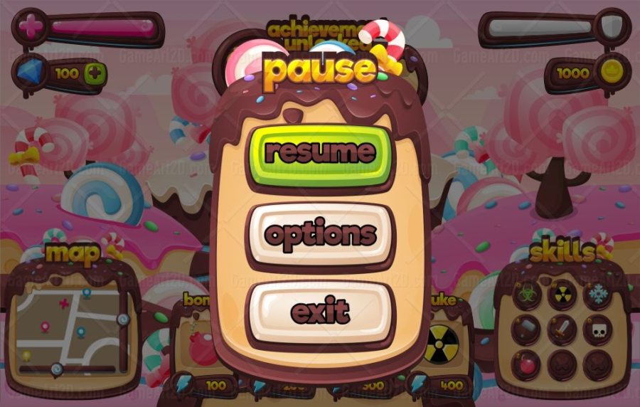 Chocolate Candy - Game GUI 