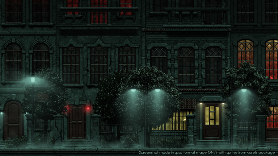 2D Dark Environment pack 