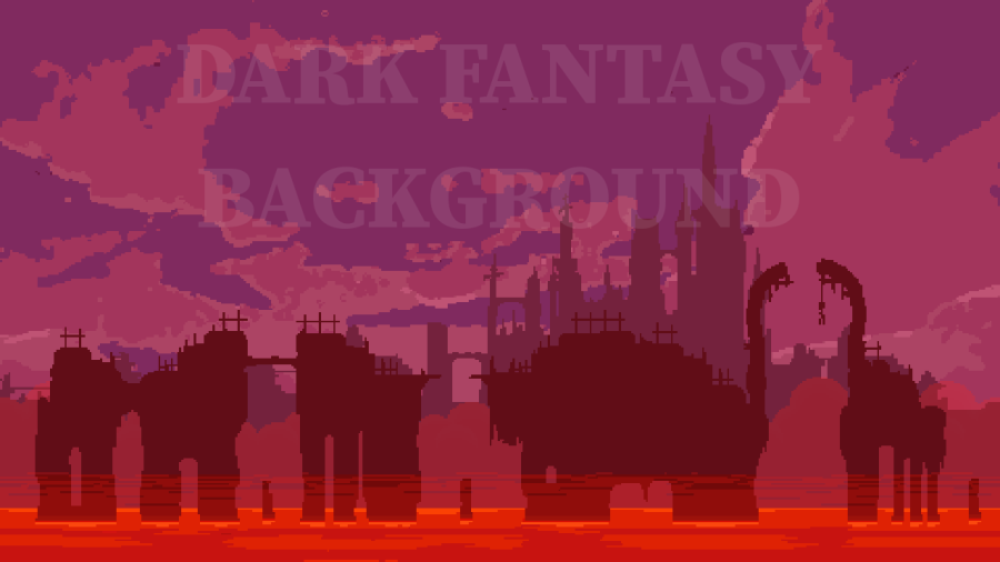 2D Pixel Art DARK FANTASY Backgrounds 