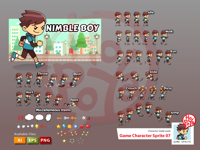 Nimble Boy Game Sprites 