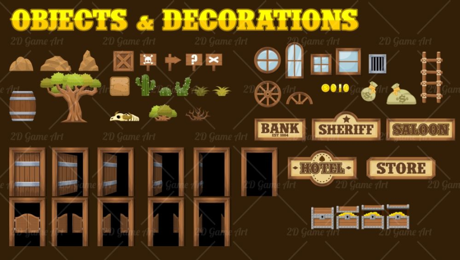 Wild West - Platformer Tileset 