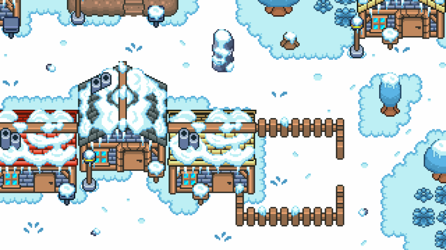 2D TopDown Winter Village Tileset 