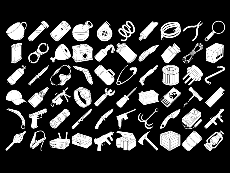 200 Survival Flat Icons 