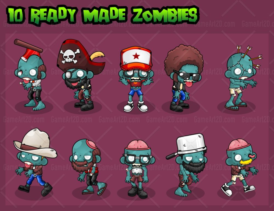 Zombie Horde - Game Sprites 