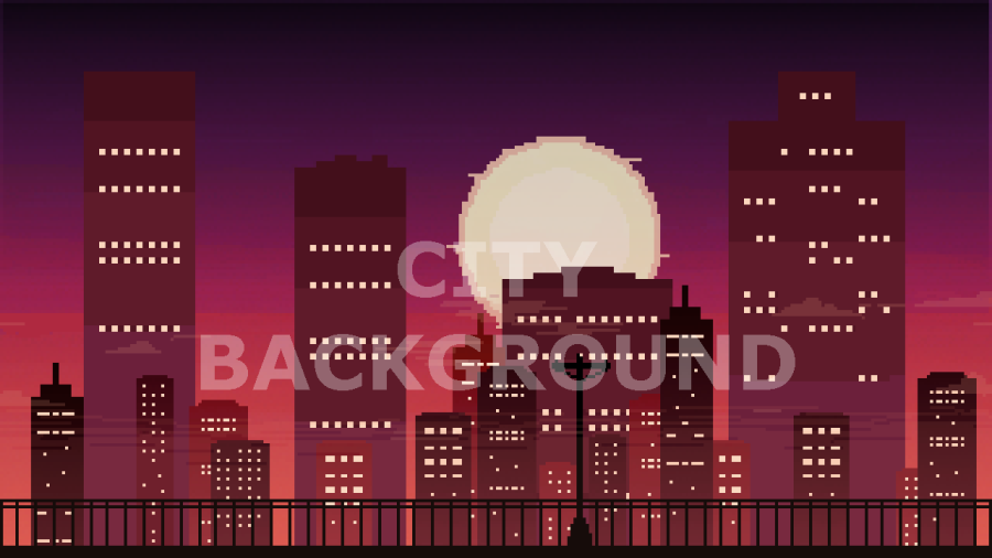 2D Pixel Art City Backgrounds Pack 