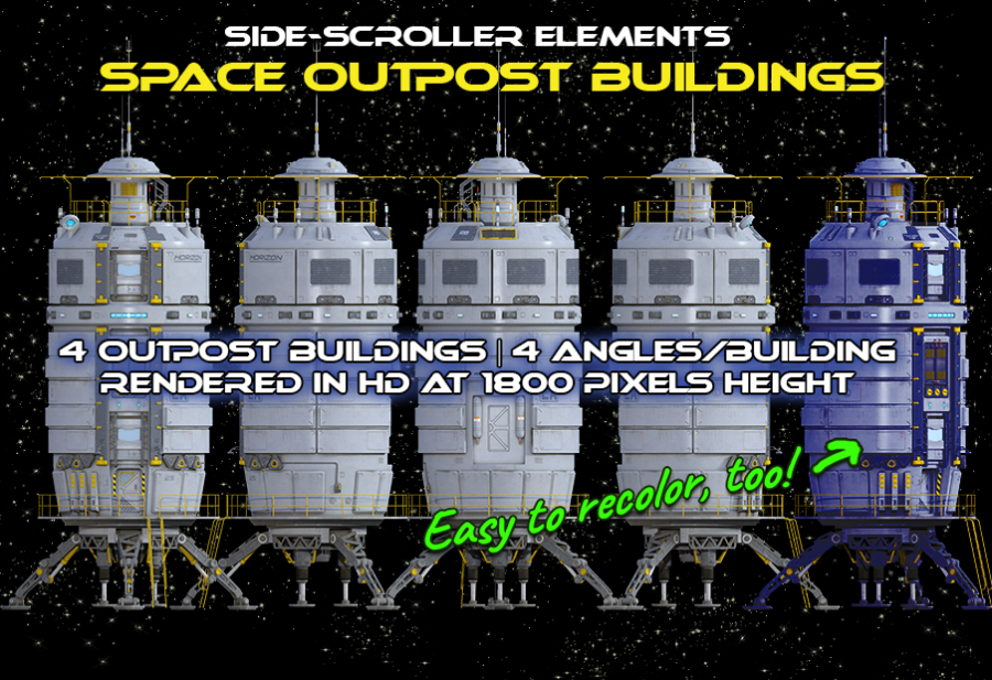 Space Outpost Buildings 