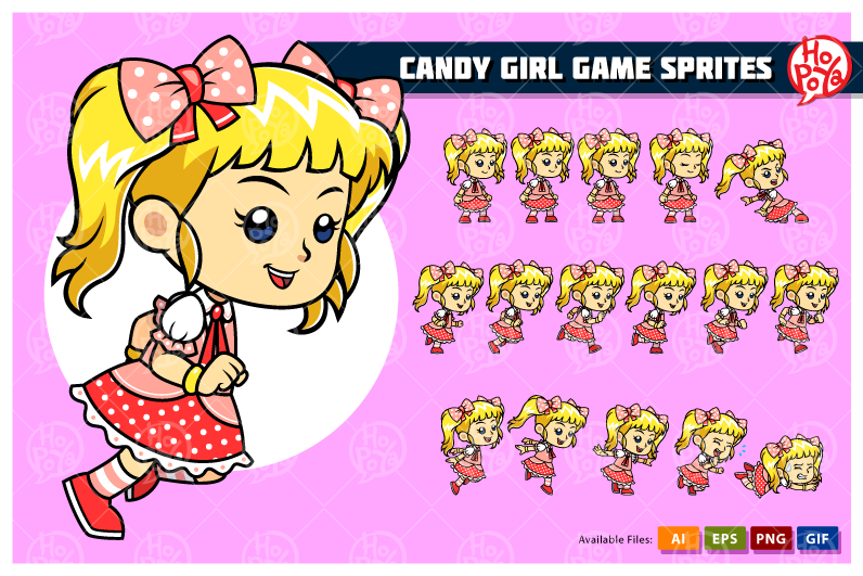 Candy Girl Game Sprites 