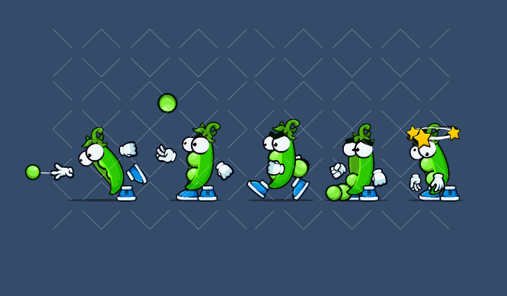 Pea pod animated game sprite 