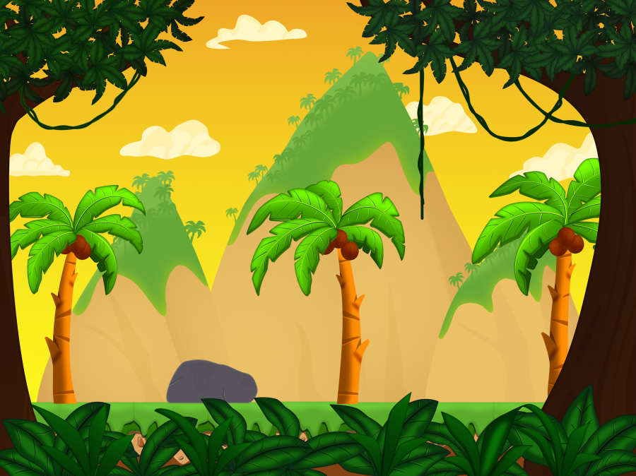 2D Jungle Pack with Backgrounds 