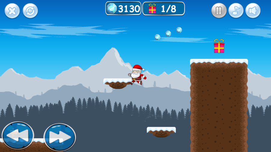 Santas PLATFORMER TEMPLATE(custom characters,drag&drop level making) 