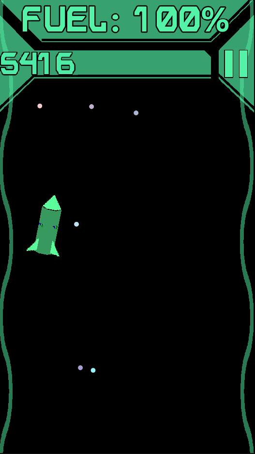 Mobile Game Template - Worm Hole - Neon Space Endless Scroller. 