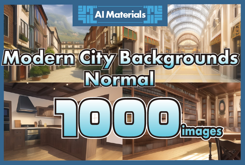 Modern City Backgrounds Normal 【Shigural AI Materials】 