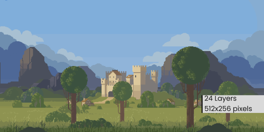 Pixel Art - Castle Backgrounds 