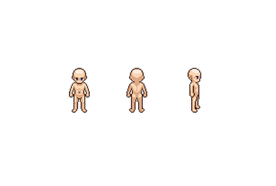 Human/Character Base Pixel Art Sprites in Various Poses 64x64p HD 