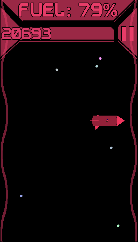 Mobile Game Template - Worm Hole - Neon Space Endless Scroller. 