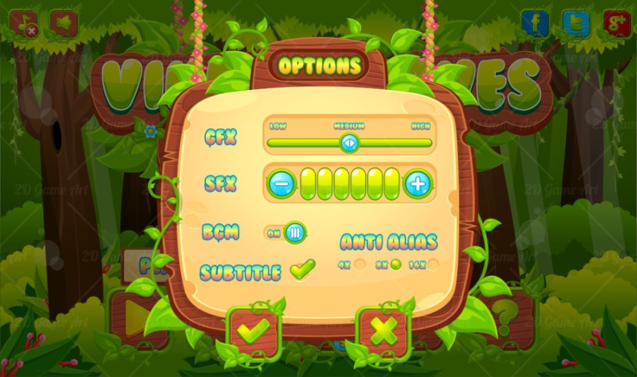 Vines and Leaves - Game GUI 