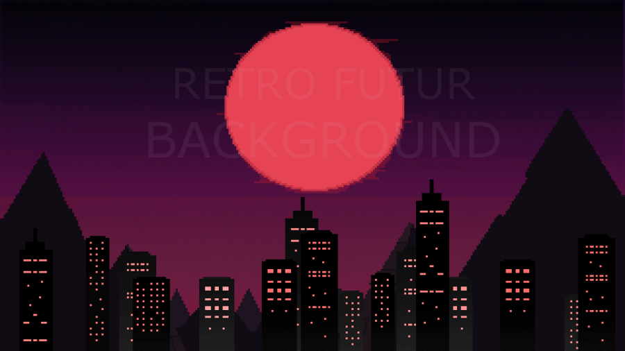 2D Retro Future Backgrounds Pack 