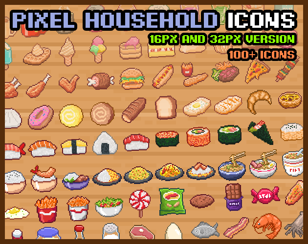 Pixel Household Icons 