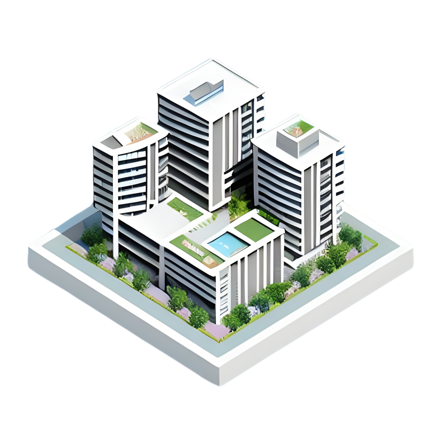 Buildings - Isometric view - PNG transparent 