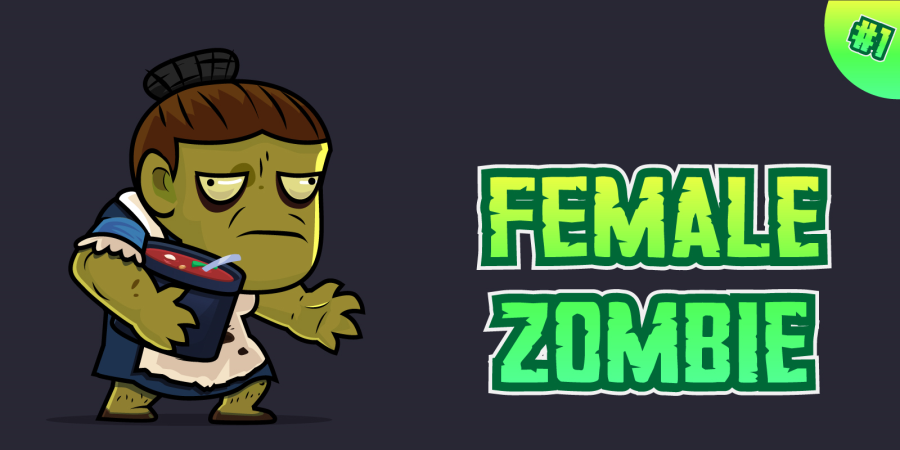 Female Zombie Character Sprites 01 