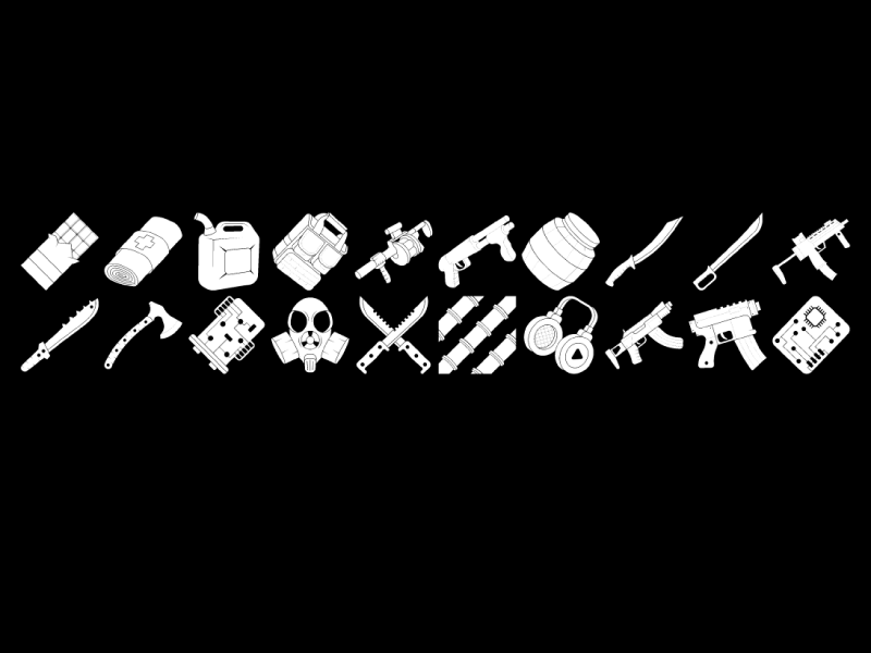 200 Survival Flat Icons 