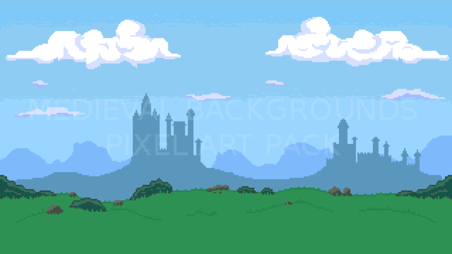 2D Pixel Art Medieval Backgrounds Pack 