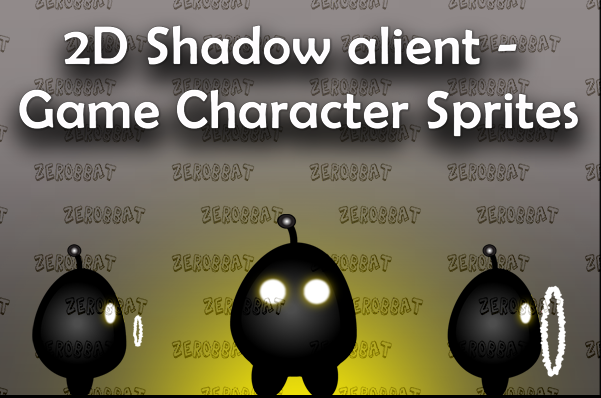 Free Shadow alient - Game Character Sprites 