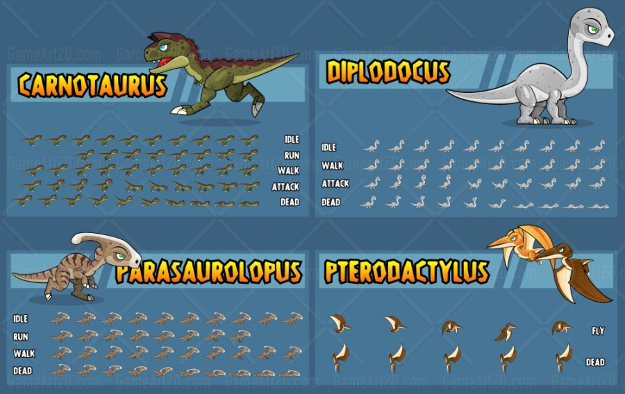 Prehistoric Game Sprites 