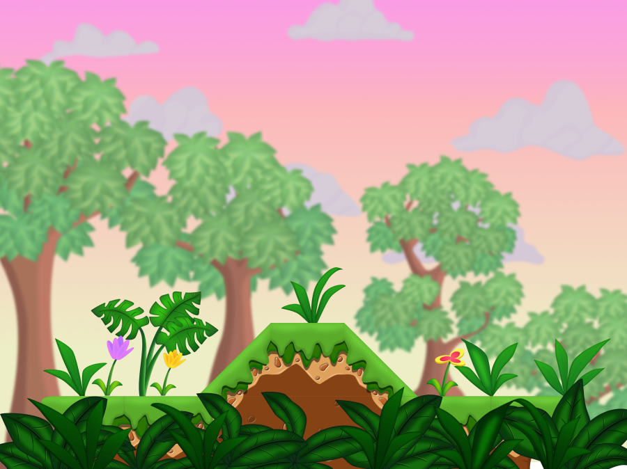 2D Jungle Pack with Backgrounds 