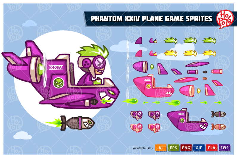 Phantom XXIV Plane Game Sprites 