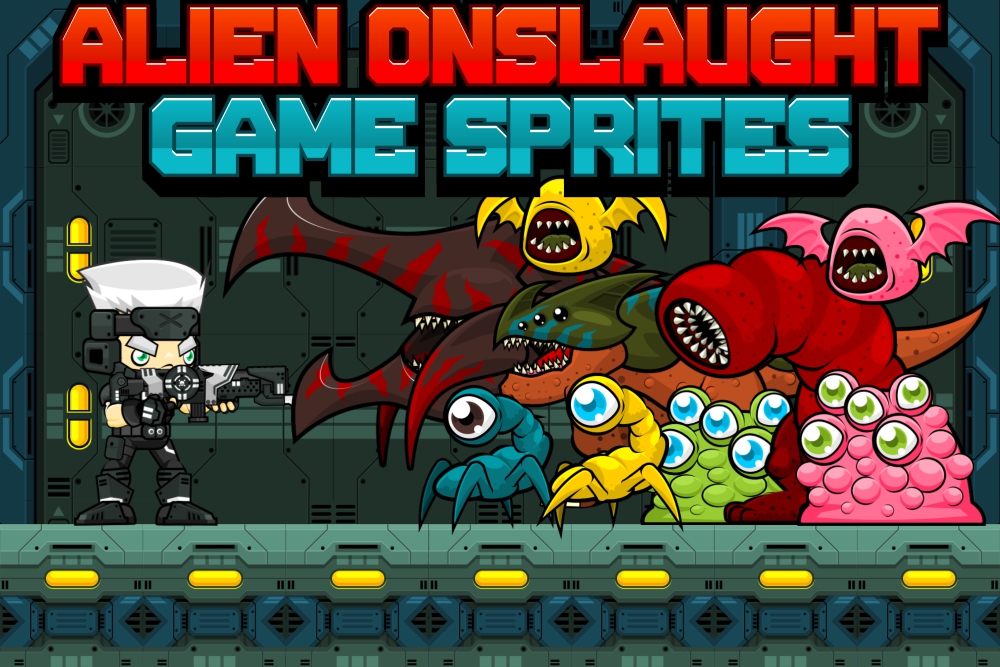 Alien Onslaught - Game Sprites 