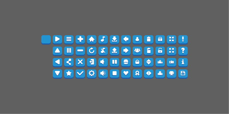 Casual Game UI Button Flat Design 
