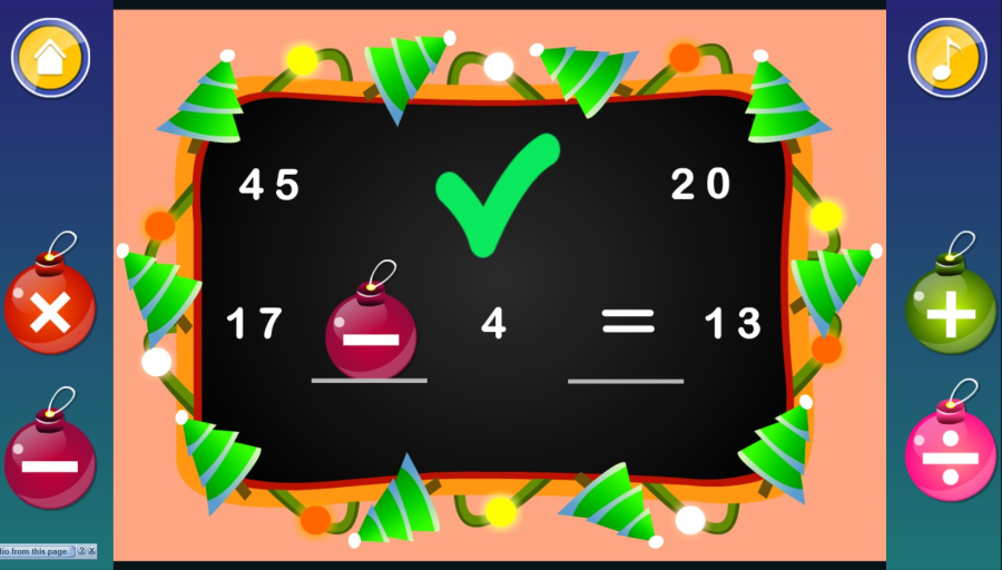 Christmas Math Educational Game 