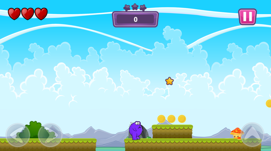 Purple Monster - Platform Game 