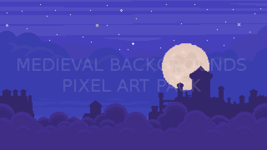 2D Pixel Art Medieval Backgrounds Pack 