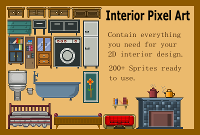 Interior Pixel Art 