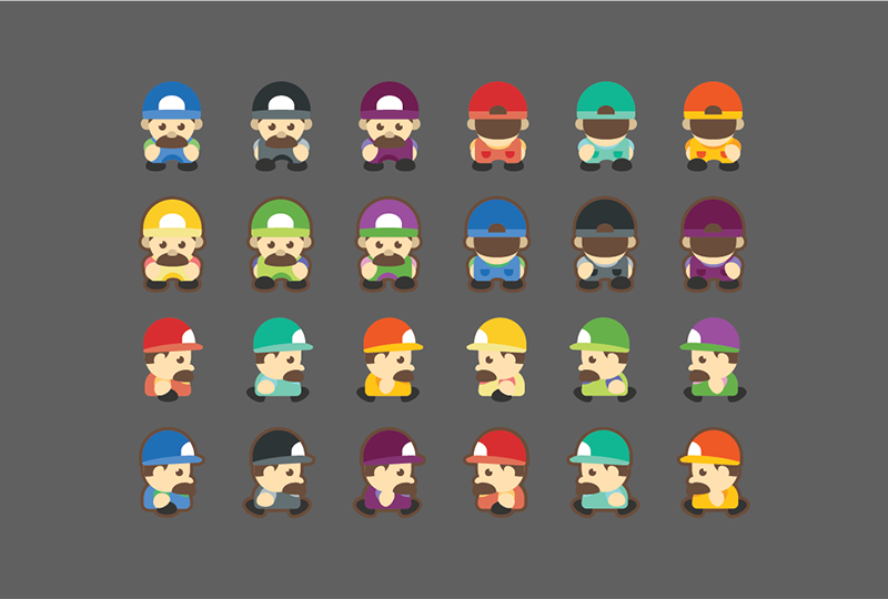 Character Sprite Pack: Walk 4 Directions 