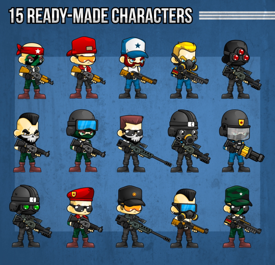 Custom Soldier - Game Sprites 