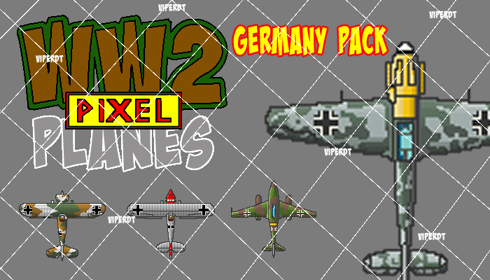 World War 2 Pixel Planes Germany Pack 