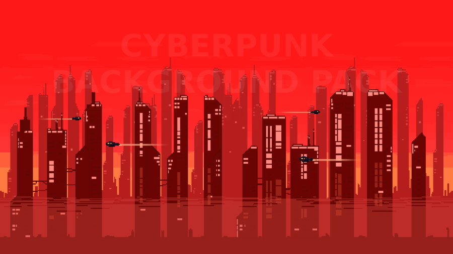 2D Pixel Art CYBERPUNK Backgrounds 