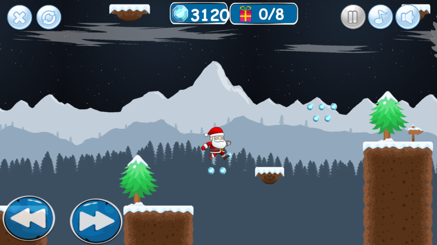 Santas PLATFORMER TEMPLATE(custom characters,drag&drop level making) 