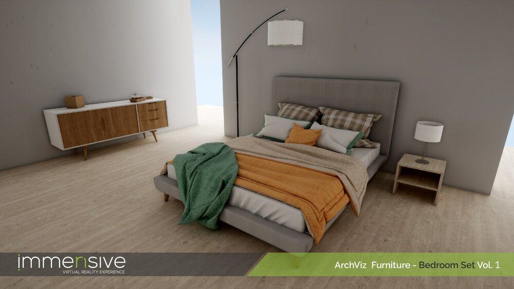 Archviz Furniture - Bedroom Set Vol 1 