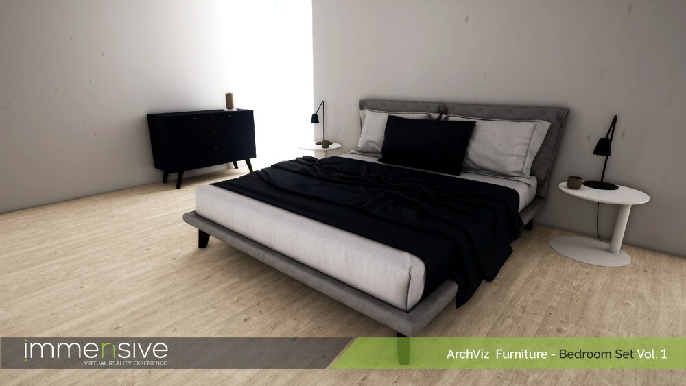 Archviz Furniture - Bedroom Set Vol 1 