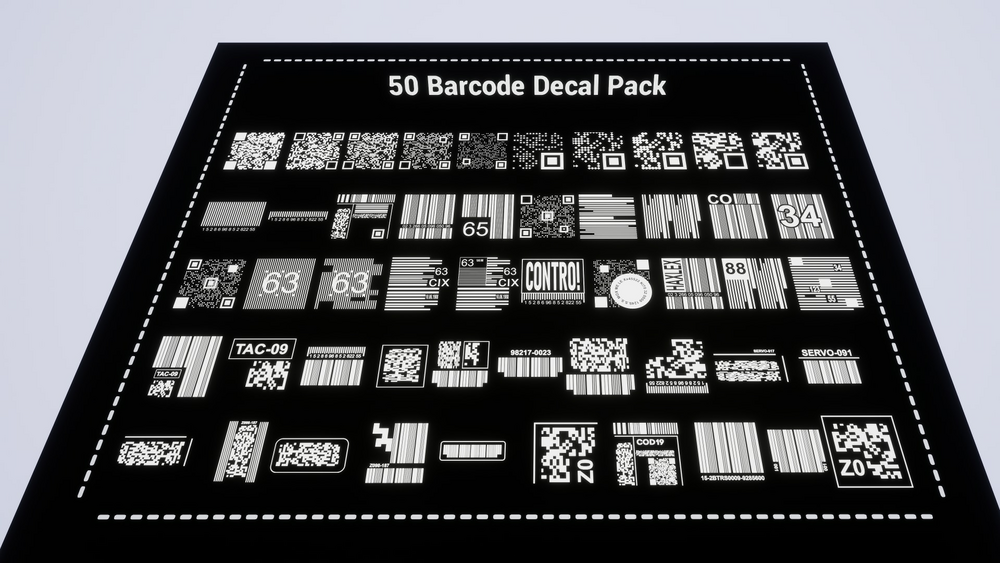 50 Barcode Decal Pack / AI SOURCES 