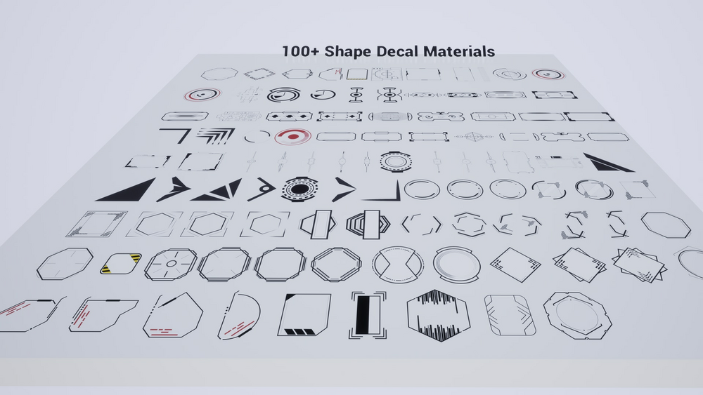 100+ Shape Decal Pack  v2 / AI SOURCES 